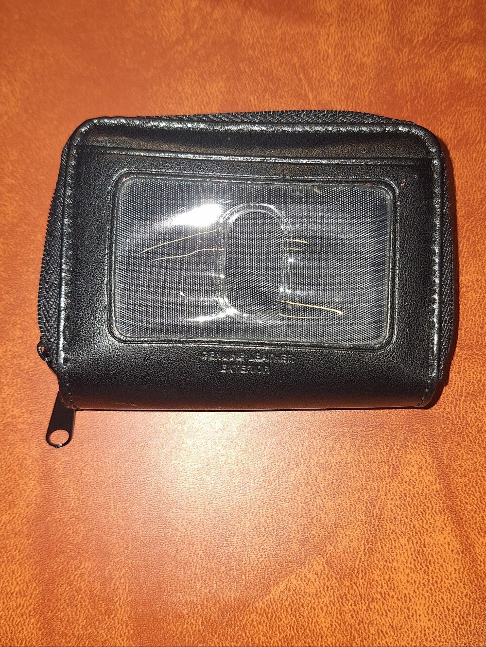 Black Leather Card Holder Mini Wallet